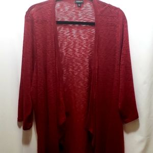 Torrid 4X Red Lightweight Cardigan